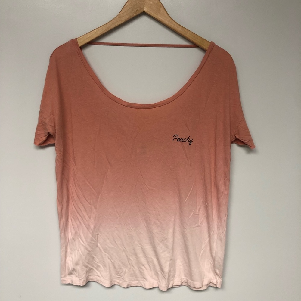 Victoria Secret Pink Peachy Ombré Medium Shirt
